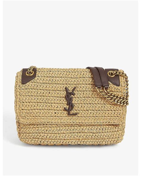 ysl raffia bag sale|YSL niki raffia bag.